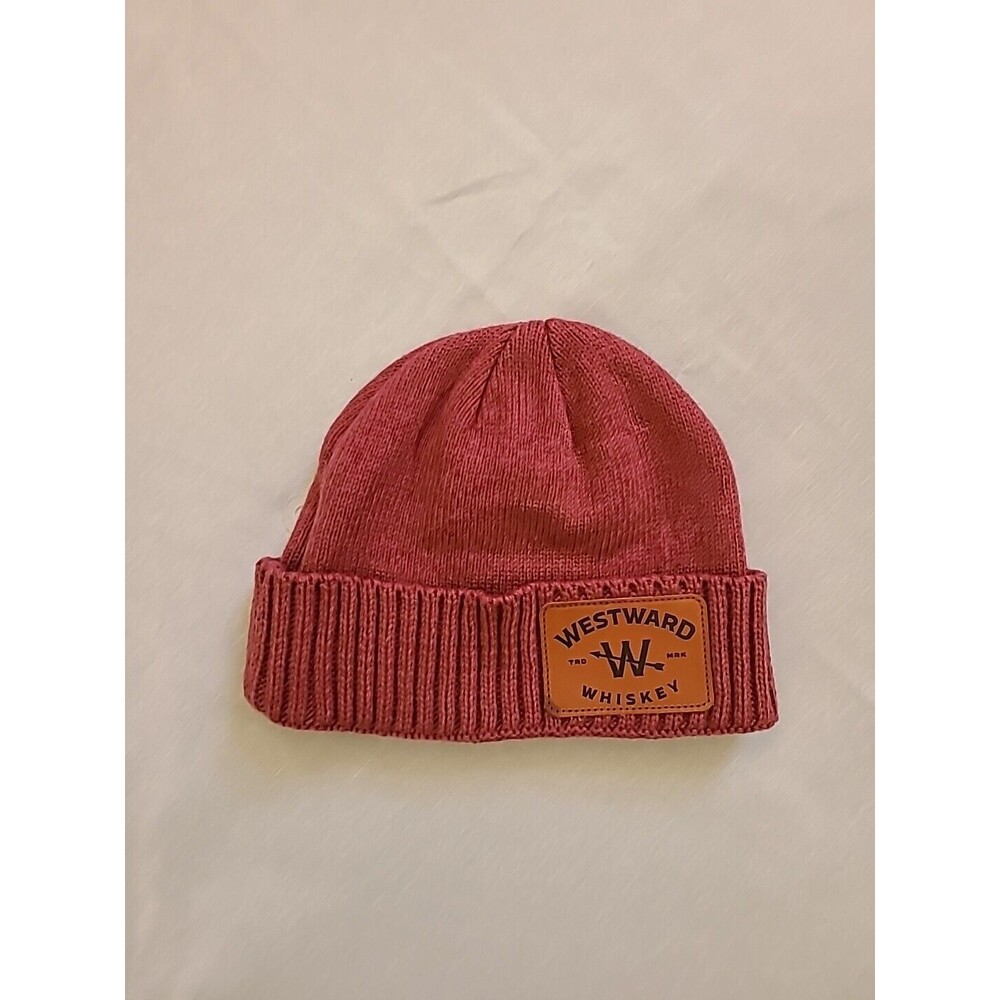 Westward Whiskey Branded Knit Beanie - Brick- One Size - Promotional Liquor New